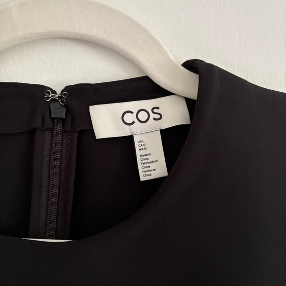 COS Structured Waisted Top Scuba Black Size L - Picture 5 of 7